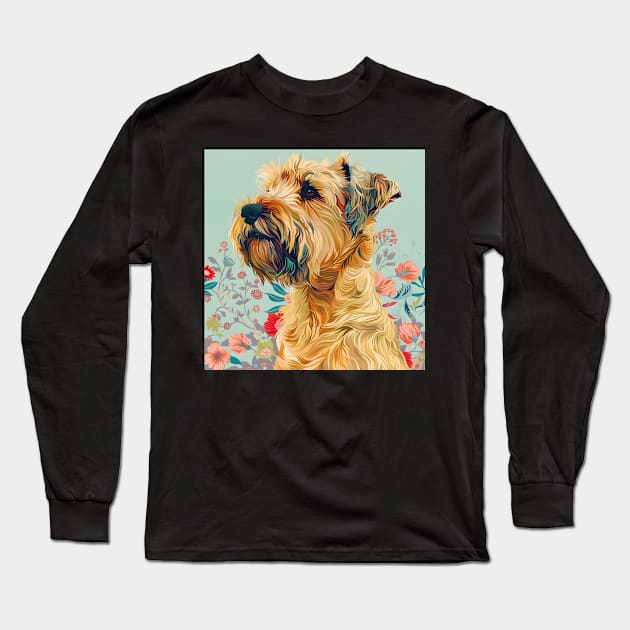 Retro Soft-coated Wheaten Terrier: Pastel Pup Revival Long Sleeve T-Shirt by NatashaCuteShop